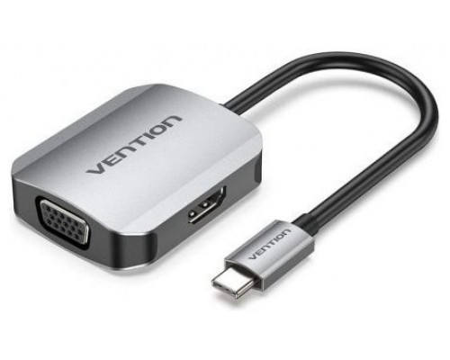ADAPTADOR CONVERSOR USB-C A VGA/H 0.15 M PLATA VENTION