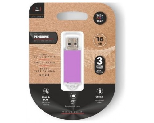 TECH ONE TECH Basic Pendrive 16Gb USB 2.0 Purple