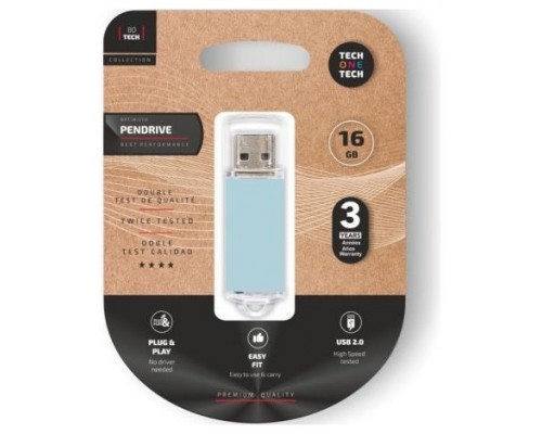 TECH ONE TECH Basic Pendrive 16Gb USB 2.0 Blue