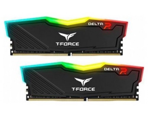 DDR4 TEAMGROUP T-FORCE DELTA RGB 8GB X2 3600 NEGRO