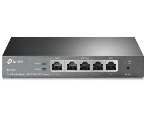 ROUTER VPN TP-LINK ER605 (TL-R605) SAFE STREAM 5P GIGABIT MULTI-WAN BALANCEO DE CARGA