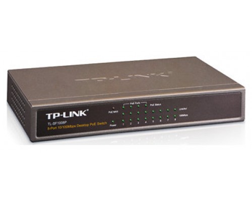 SWITCH TP-LINK SF1008P 8P 10/100 SOBREMESA CON 4P POE