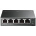 SWITCH SEMIGESTIONABLE TP-LINK SG105PE 5P GIGABIT 4P POE+ TOTAL POE 65W CARCASA META