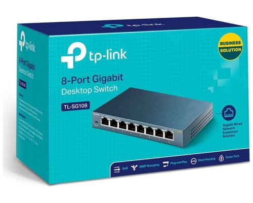 TP-Link TL-SG108S Switch 8xGB RJ45 Metal