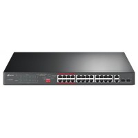 SWITCH TP-LINK TL-SL1226P 24P 10/100 + 2 GBIT + 2 SFP GBIT POE+ 802.3AT/AF 1U·