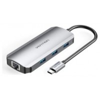 DOCKING STATION 6 PUERTOS USB-C 1xHDMI/3xUSB-A/1xRJ45/1xUSB-C PD GRIS VENTION