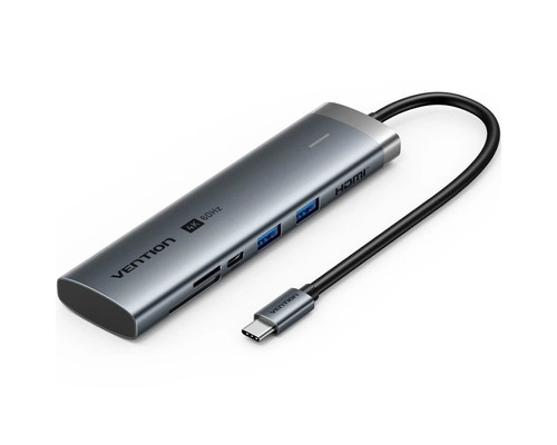 DOCKING STATION 7 PUERTOS USB-C HDMI 4K/2xUSB-A/2USB-C PD/1x... GRIS VENTION-AA10 DOCKING STATION 7 PUERTOS USB-C HDMI 4K/2xUSB-A/2USB-C PD/1x... GRIS VENTION