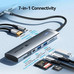 DOCKING STATION 7 PUERTOS USB-C HDMI 4K/2xUSB-A/2USB-C PD/1x... GRIS VENTION-AA10 DOCKING STATION 7 PUERTOS USB-C HDMI 4K/2xUSB-A/2USB-C PD/1x... GRIS VENTION
