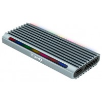 CAJA EXTERNA SSD NGFF/NVMe SHINOBI USB3.1 GEN2 USB-A RGB GRIS TOOQ