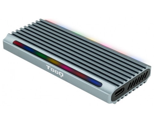 CAJA EXTERNA SSD NGFF/NVMe SHINOBI USB3.1 GEN2 USB-A RGB GRIS TOOQ