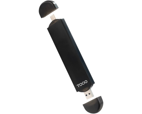 CAJA EXTERNA SSD NGFF y NVMe PCIe USB-C 3.2 Gen 2 USB-A NEGRO TOOQ