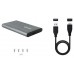 CAJA EXTERNA HDD/SSD 2.5"" GRIS TOOQ