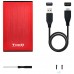 CAJA EXTERNA USB 2.5"" SATA 3.0 ROJO TOOQ