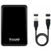 CAJA EXTERNA 2.5" SATA TOOQ BLACK USB 3.0 / 3.1