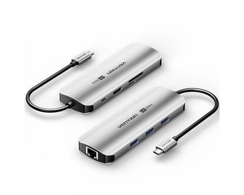 DOCKING STATION 8 PUERTOS USB-C HDMI 4K/3xUSB-A/USB-C PD/1xRJ45... GRIS VENTION-AA14 DOCKING STATION 8 PUERTOS USB-C HDMI 4K/3xUSB-A/USB-C PD/1xRJ45... GRIS VENTION