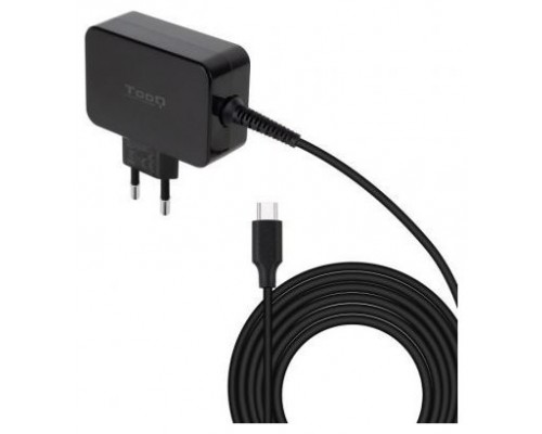 CARGADOR PORTÁTIL GAN USB-C PD 65W, NEGRO TOOQ