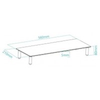 SOPORTE ELEVADOR VIDRIO TEMPLADO PARA PORTATIL/MONITOR NEGRO TQMR061 TOOQ