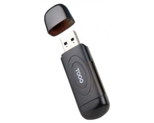 LECTOR TARJETAS USB 3.0 2 EN 1 NEGRO TOOQ