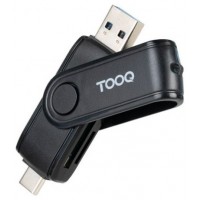 LECTOR TARJETAS USB-C 2.0 + USB-A 3.0 NEGRO TOOQ