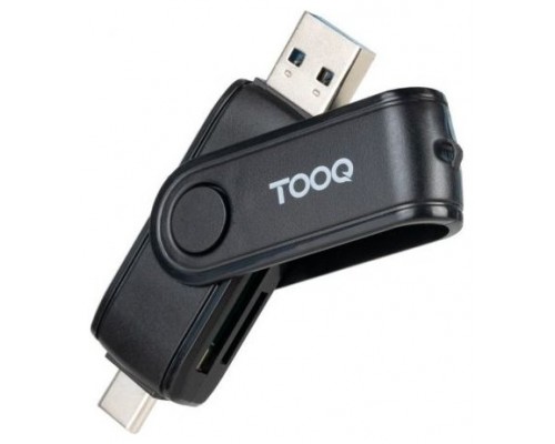 LECTOR TARJETAS USB-C 2.0 + USB-A 3.0 NEGRO TOOQ