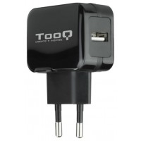 CARGADOR PARED AUTOMATICO 1XUSB 5V 2.4A NEGRO TOOQ