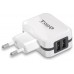 CARGADOR PARED/VIAJE USB 2xUSB (3.4A) BLANCO TOOQ