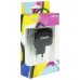 CARGADOR PARED/VIAJE USB 2xUSB (3.4A) NEGRO TOOQ