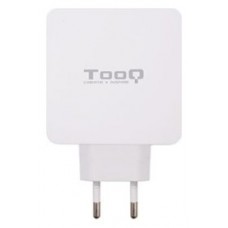 CARGADOR DE PARED USB-C PD + USB A TOOQ TQWC-2S03WT QC3.0, 48W BLANCO