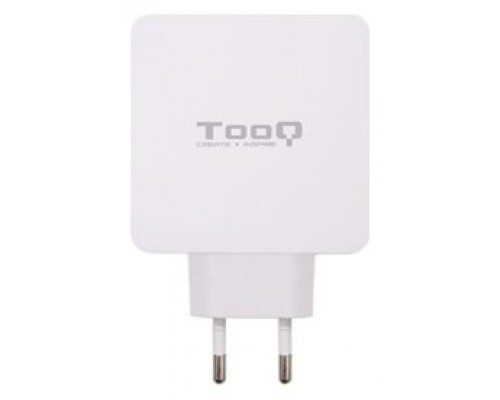 CARGADOR DE PARED USB-C PD + USB A TOOQ TQWC-2S03WT QC3.0, 48W BLANCO