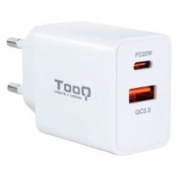 Tooq Cargador de pared doble USB-C PD+ USB A