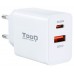 Tooq Cargador de pared doble USB-C PD+ USB A