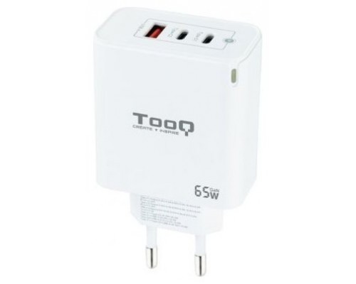 TOOQ Cargador pared GAN 2xUSB-C 1xUSB-A 45W+20W