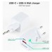 CARGADOR DE PARED TOOQ USB-C PD USB-A QC 20W