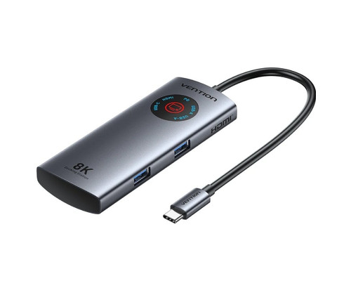 DOCKING STATION 8K 5 PUERTOS USB-C 2xUSB/1xUSB-C/1xHDMI/1xUSB-C PD GRIS VENTION-AA11 DOCKING STATION 8K 5 PUERTOS USB-C 2xUSB/1xUSB-C/1xHDMI/1xUSB-C PD GRIS VENTION