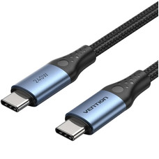 CABLE USB-C A USB-C 240W 2 M NEGRO/AZUL VENTION-AA3 CABLE USB-C A USB-C 240W 2 M NEGRO/AZUL VENTION