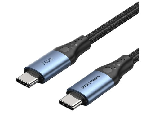 CABLE USB-C A USB-C 240W 2 M NEGRO/AZUL VENTION