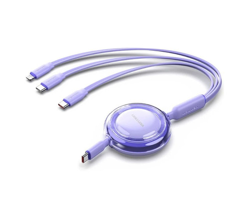 CABLE USB-C A 3xUSB-C 100W 1.1 M MORADO VENTION