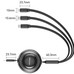 CABLE USB-C A 3xUSB-C 100W 1.1 M NEGRO VENTION