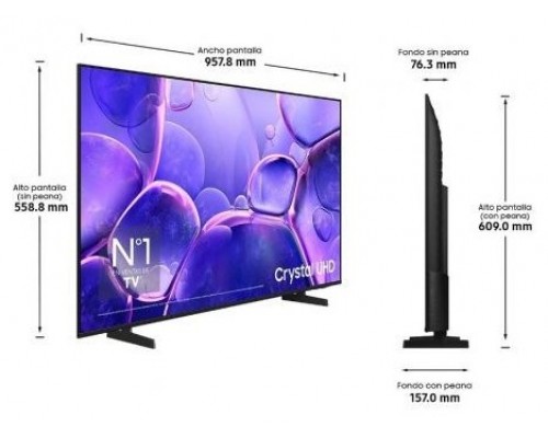 TV SAMSUNG TU43U8005FU 43" LED 4K UHD SMART TV TIZEN HDR10+-DI56 TV SAMSUNG TU43U8005FU 43" LED 4K UHD SMART TV TIZEN HDR10+