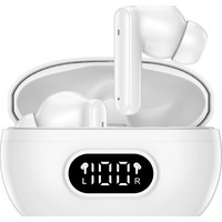 AURICULARES BLUETOOTH DENVER INALAMBRICOS CON ENC (4 MICROFONOS) BLANCO
