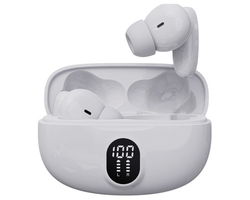 AURICULARES BLUETOOTH DENVER INALAMBRICOS CON EFECTO DE LUZ BLANCO