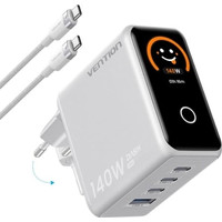 CARGADOR PARED 140W 3xUSB-C/USB-C + CABLE USB-C BLANCO VENTION