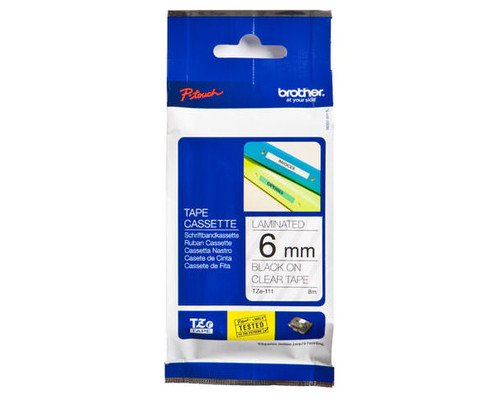 Cinta laminada brother tze111 8mm x-MR2 Cinta laminada brother tze111 8mm x