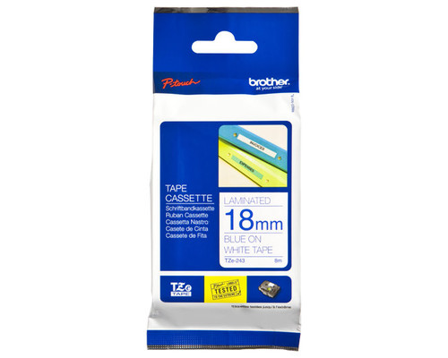Cinta laminada brother tze243 18mm x-MR3 Cinta laminada brother tze243 18mm x