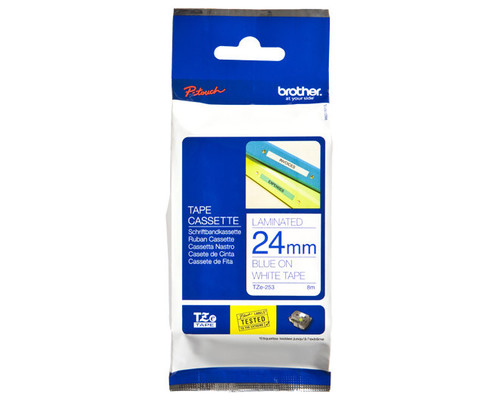 Cinta laminada brother tze253 24mm x-MR3 Cinta laminada brother tze253 24mm x