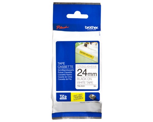 CINTA BROTHER SUPERADHESIVA 24MM BLANCA NEGRO-DI4 CINTA BROTHER SUPERADHESIVA 24MM BLANCA NEGRO