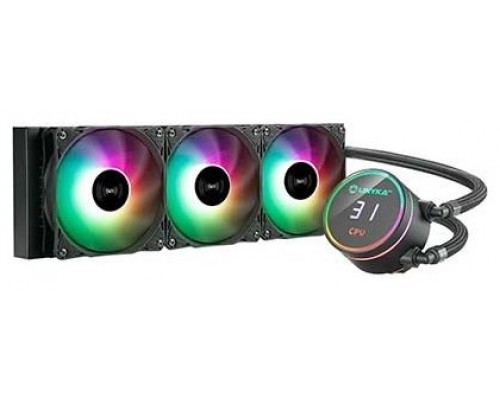 REFRIGERACION LIQUIDA CPU UNYKA AQUASTORM 360 BLACK RGB Rainbow, DISPLAY