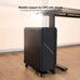 Tooq Soporte para CPU de suelo con ruedas negro