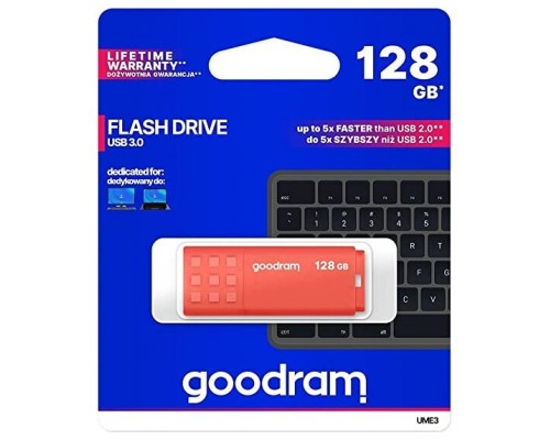 Goodram UME3 Lápiz USB 128GB USB 3.0 Naranja