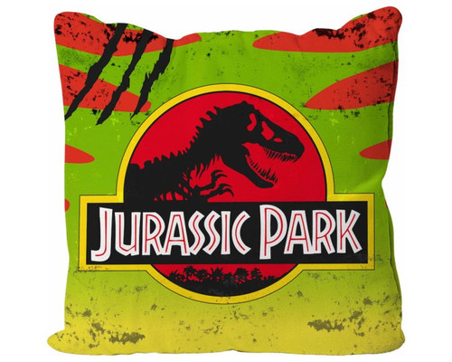 Cojin cuadrado logo coche jurassic park-MR3 Cojin cuadrado logo coche jurassic park